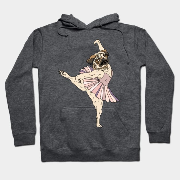 Pug Ballerina Tutu Hoodie by notsniwart